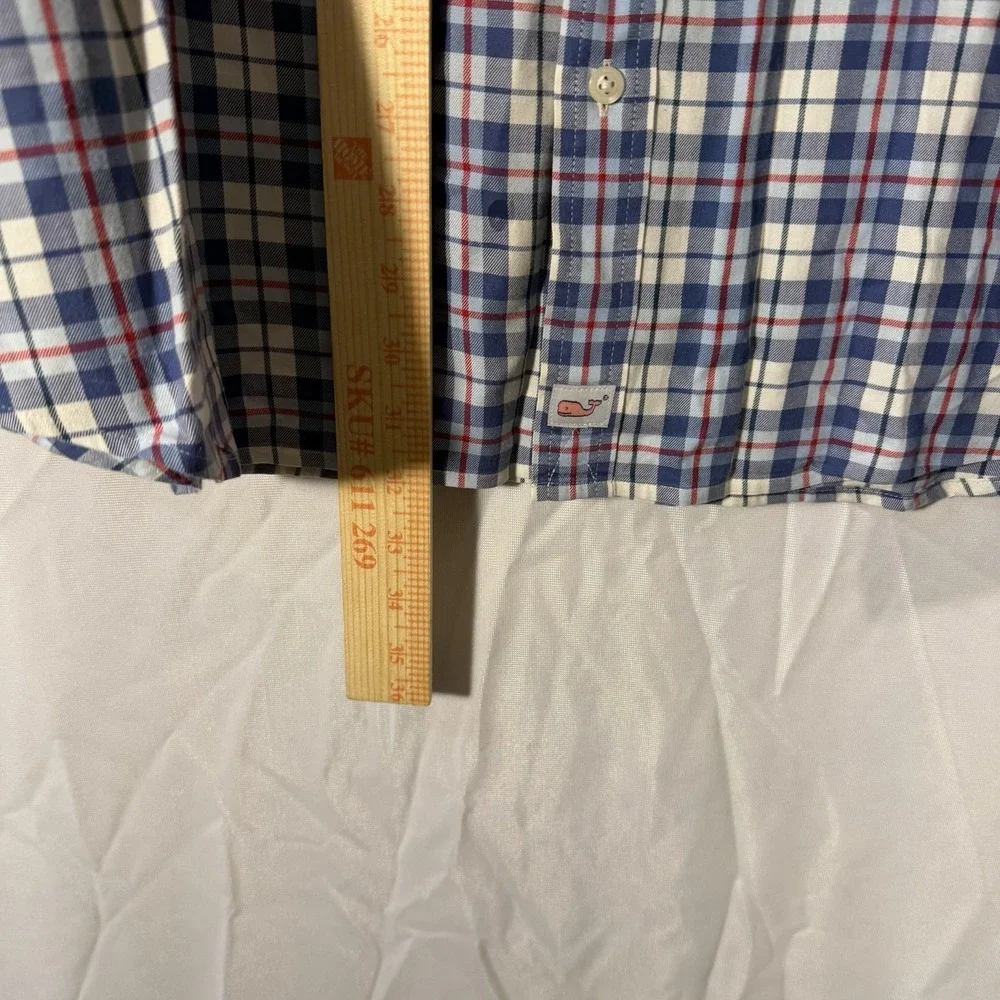 vineyard vines classic fit murray shirt Blue White Striped Men's XL